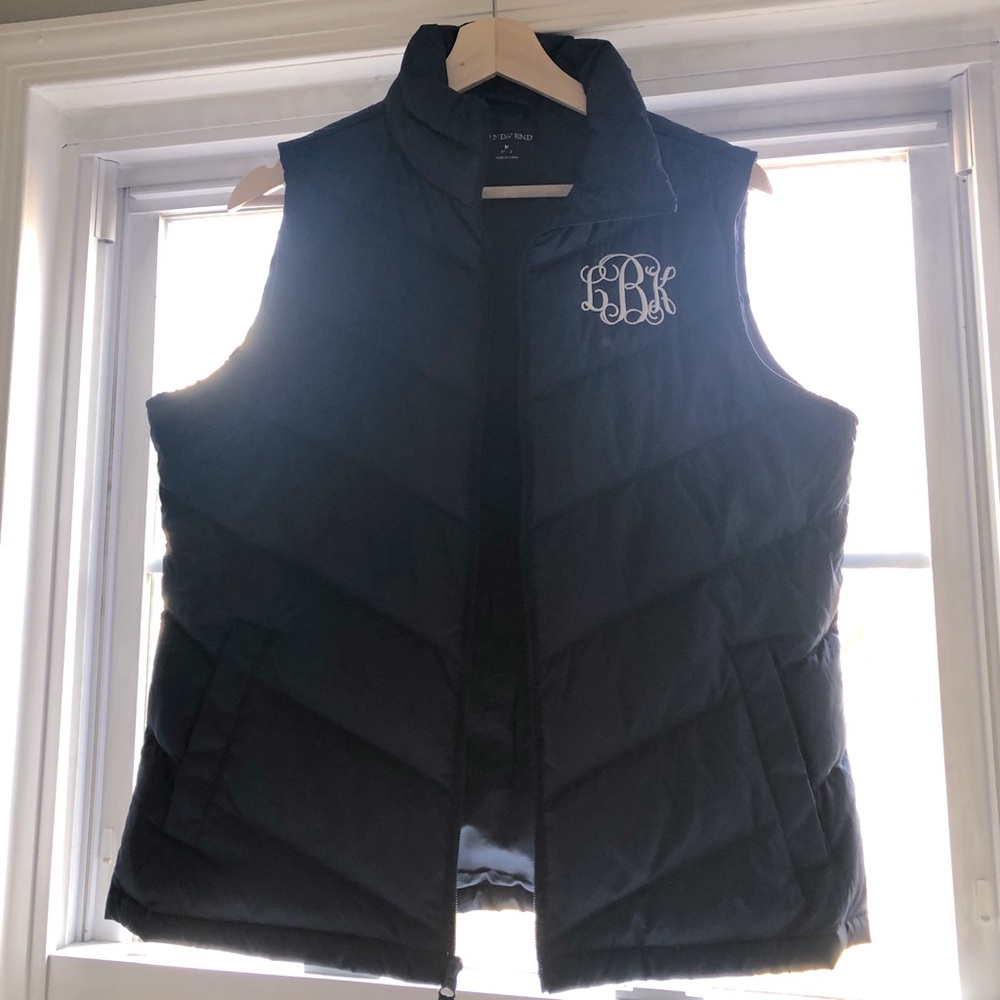 Lands end puffer vest - navy